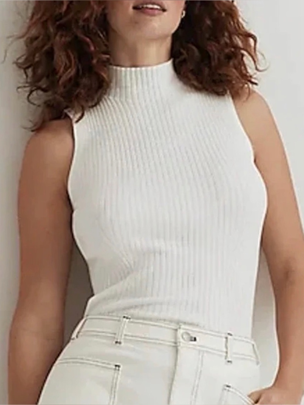 Madewell Rib Mockneck Thin Sweater Tank